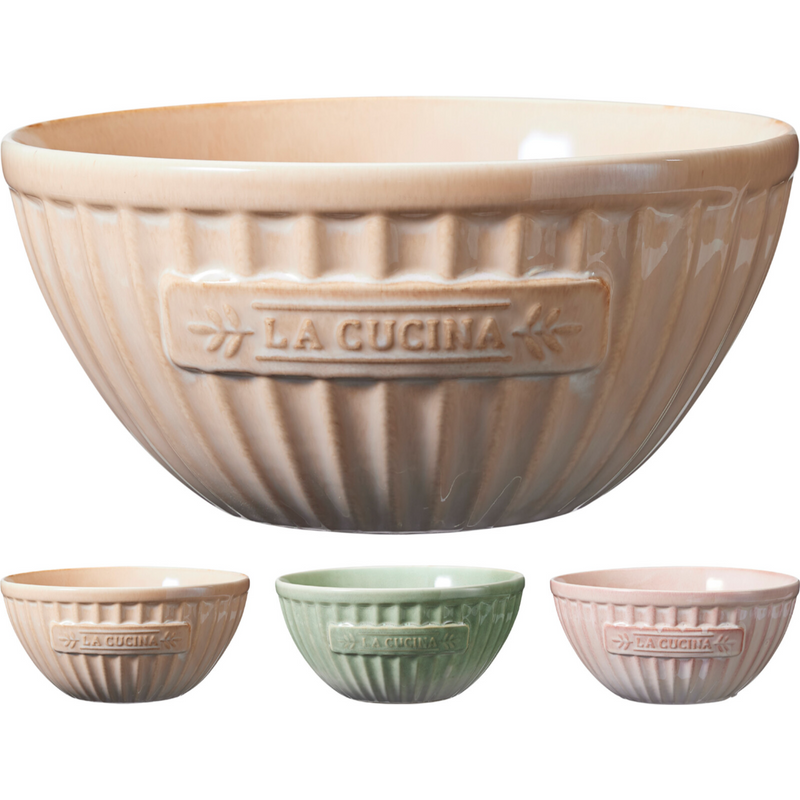 2650ml stoneware bowl in 3 assorted styles