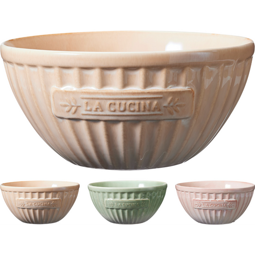 2650ml stoneware bowl in 3 assorted styles