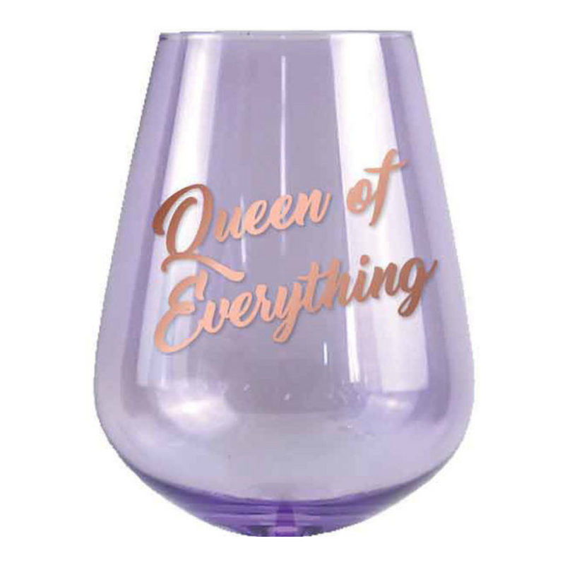 Ronis Queen Of Everything Stemless Glass 13cm 600ml 2pk