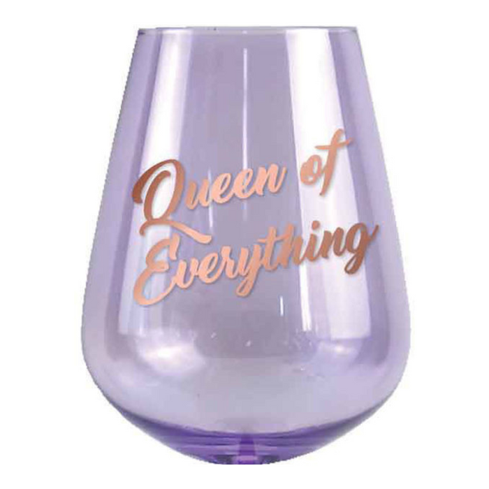 Ronis Queen Of Everything Stemless Glass 13cm 600ml 2pk