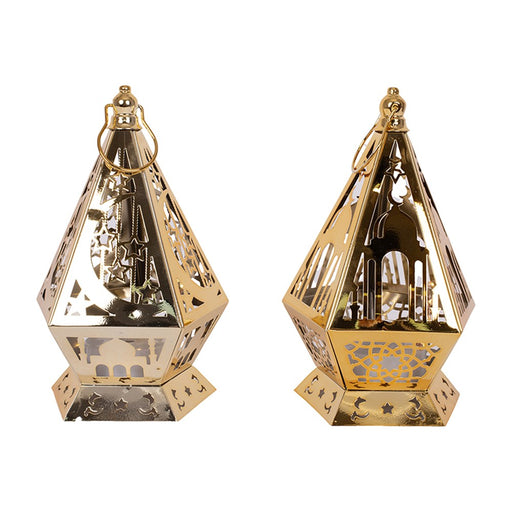 Medium metal LED lantern assorted