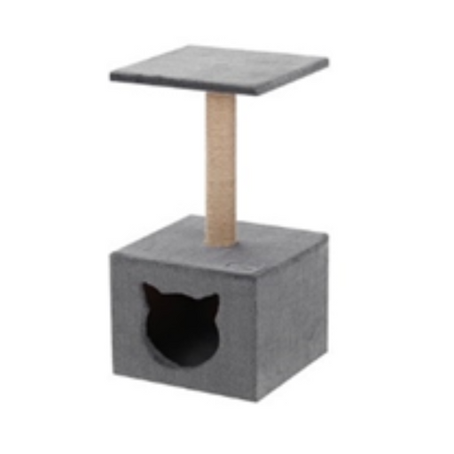 Cat Scratcher 1 platform Hideaway 31x31x56cm Grey