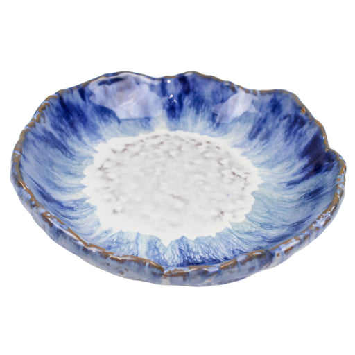 Blue ceramic rounded dish