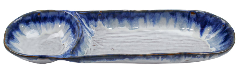 Long light blue serving tray