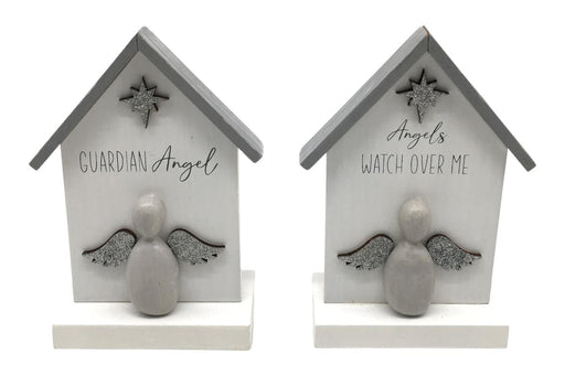 Assorted guardian angel rock plaque 14x9cm