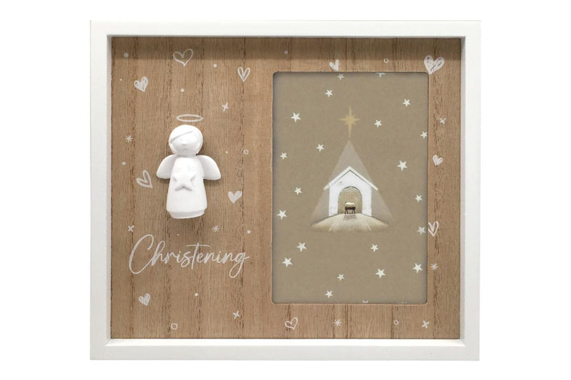 Christening angel photo frame 22x20cm