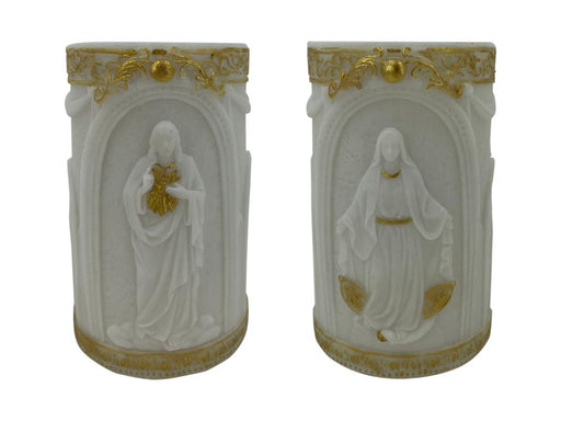 Religious Candle Holder 2 assorted 12.5cm