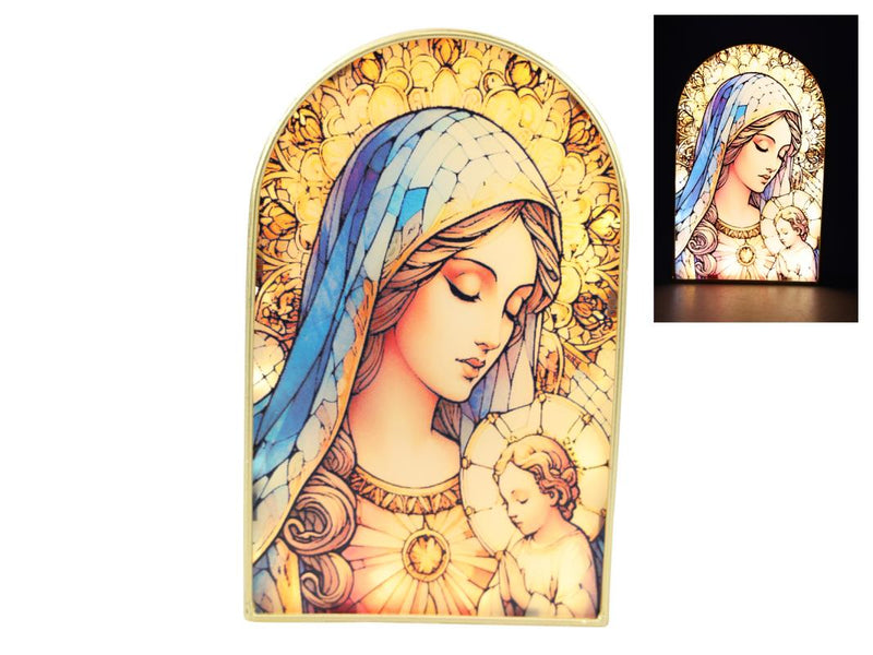 Mother Mary with Baby Light 21cm