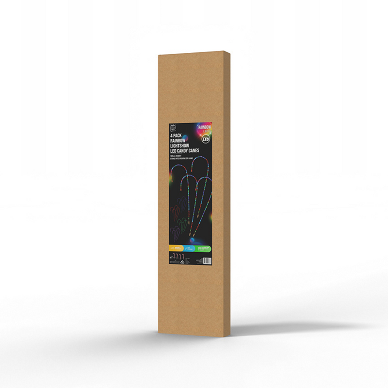 Ronis RGB Lightshow Candy Cane Stakes 4pc