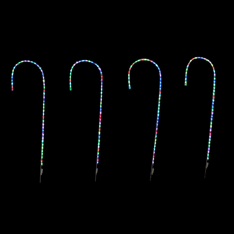 Ronis RGB Lightshow Candy Cane Stakes 4pc