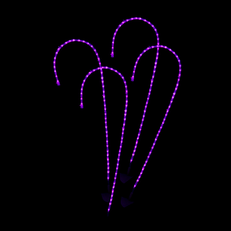 Ronis RGB Lightshow Candy Cane Stakes 4pc
