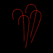 Ronis RGB Lightshow Candy Cane Stakes 4pc