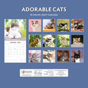 2027 Square Wall Calendar Adorable Cats image 2 – thumbnail