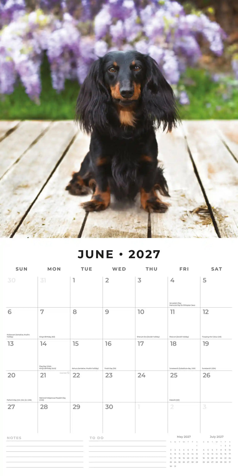 2027 Square Wall Calendar Adorable Dogs image 4