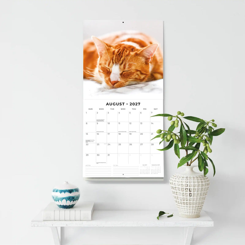 2027 Square Wall Calendar Ginger Cats image 6