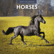 2027 Horses square wall calendar with equestrian photography – thumbnail