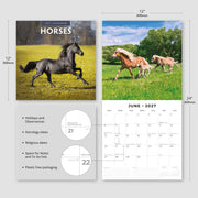 2027 Square Wall Calendar Horses image 3 – thumbnail