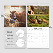 2027 Square Wall Calendar On The Farm image 3 – thumbnail