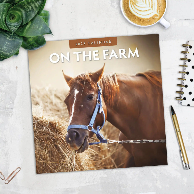 2027 Square Wall Calendar On The Farm image 5