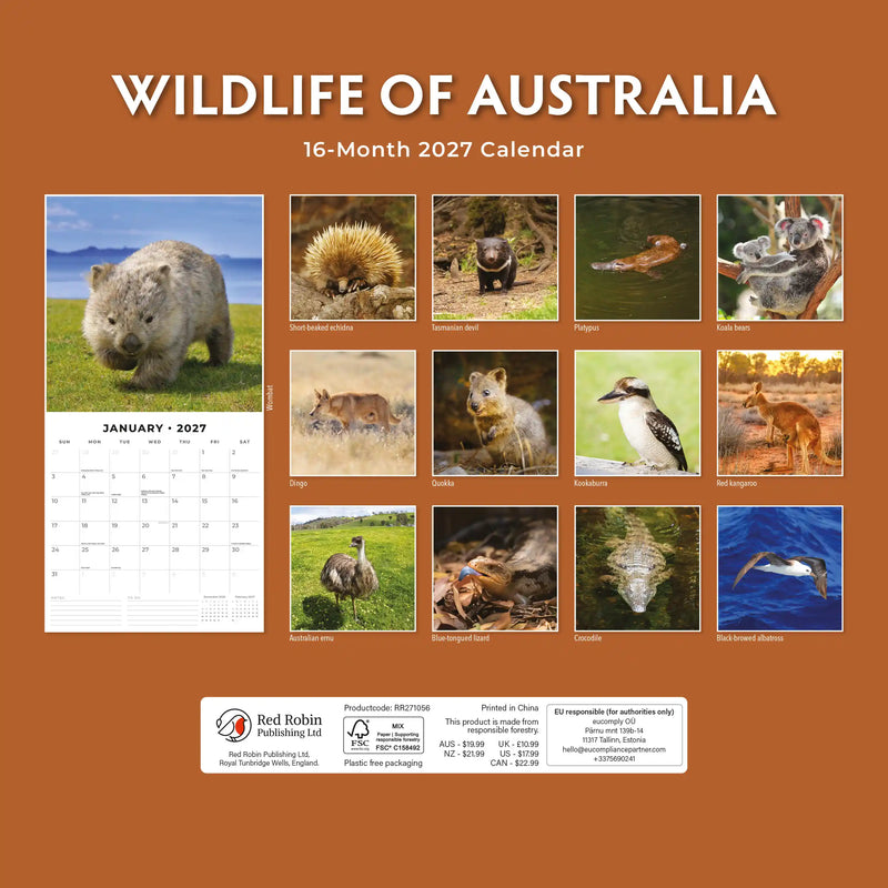 2027 Square Wall Calendar Wildlife of Australia image 2