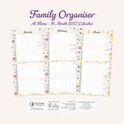 2027 Square Wall Calendar Family Organiser - At Home image 2 – thumbnail