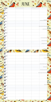 2027 Square Wall Calendar Family Organiser - Birdsong image 4 – thumbnail