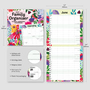 2027 Square Wall Calendar Family Organiser - Floral image 3 – thumbnail