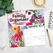 2027 Square Wall Calendar Family Organiser - Floral image 5 – thumbnail
