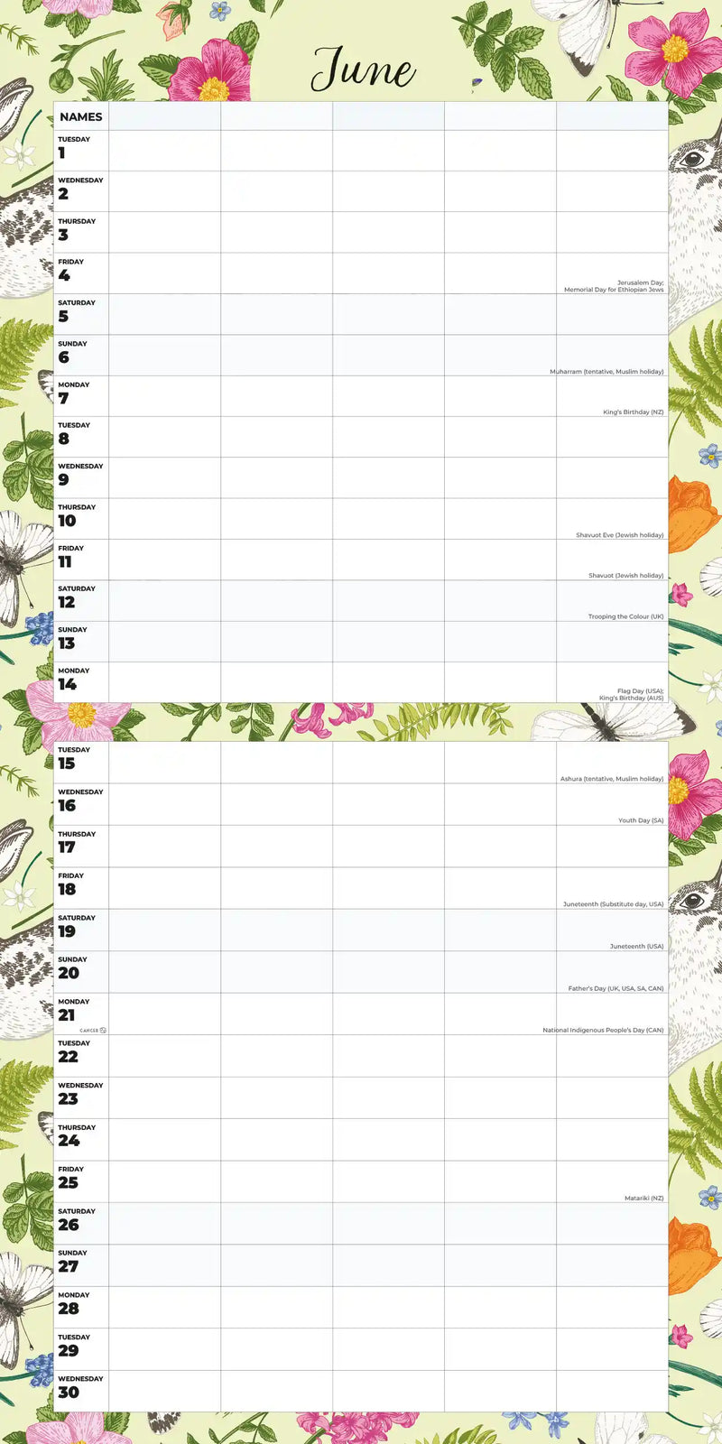 2027 Square Wall Calendar Family Organiser - Nature image 4