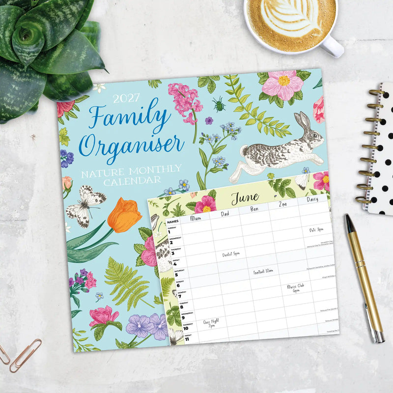 2027 Square Wall Calendar Family Organiser - Nature image 5