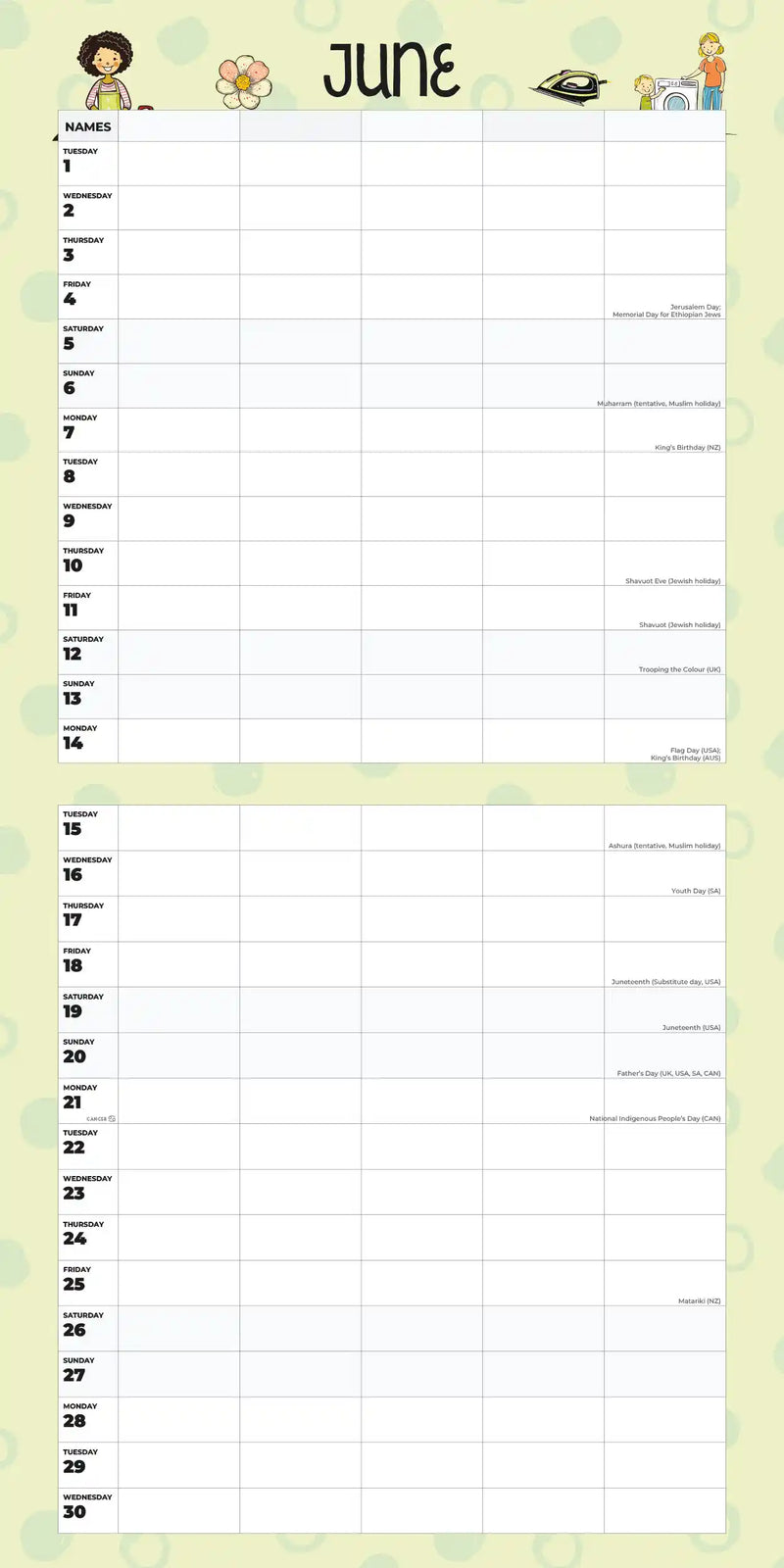 2027 Square Wall Calendar Mum's Organiser image 4