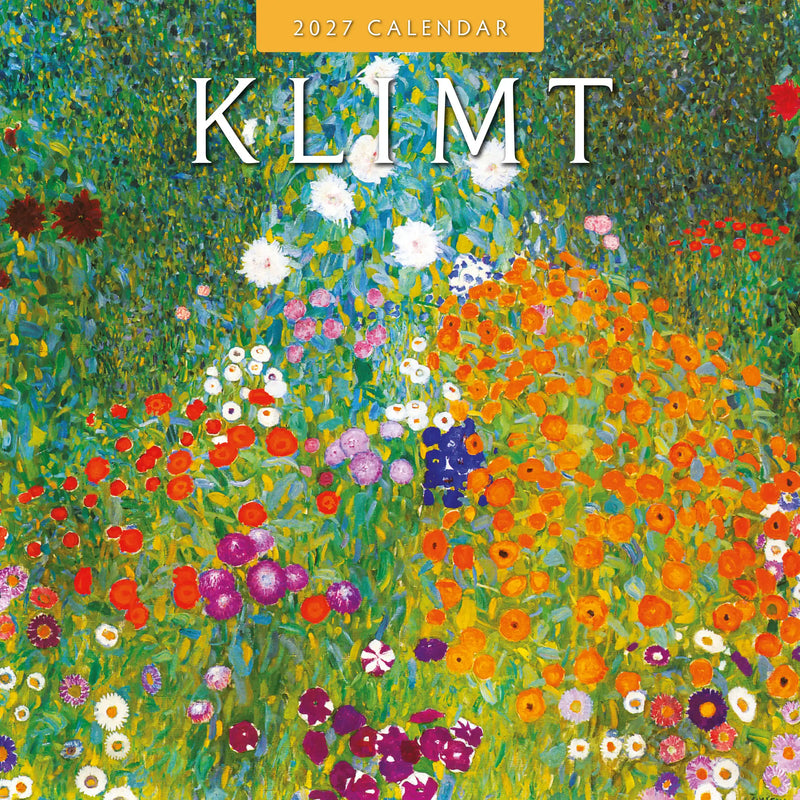 2027 Klimt square wall calendar featuring decorative artwork