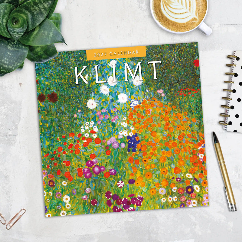 2027 Square Wall Calendar Klimt image 5
