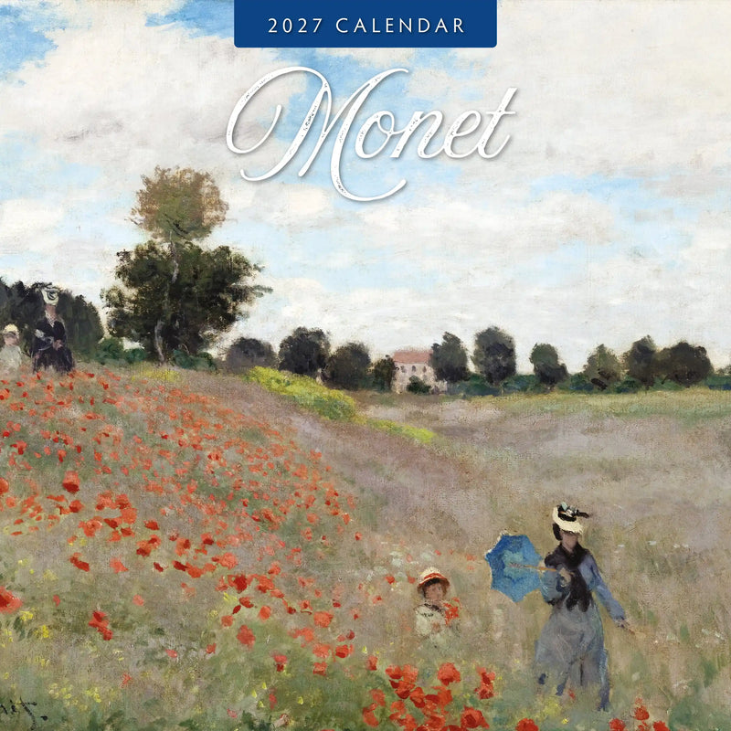 2027 Monet square wall calendar featuring impressionist artwork