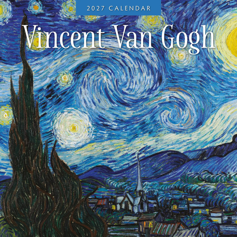 2027 square wall calendar featuring Vincent Van Gogh artwork