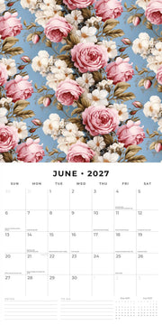 2027 Square Wall Calendar Vintage Roses image 4 – thumbnail
