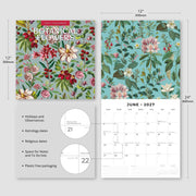 2027 Square Wall Calendar Botanical Flowers image 3 – thumbnail