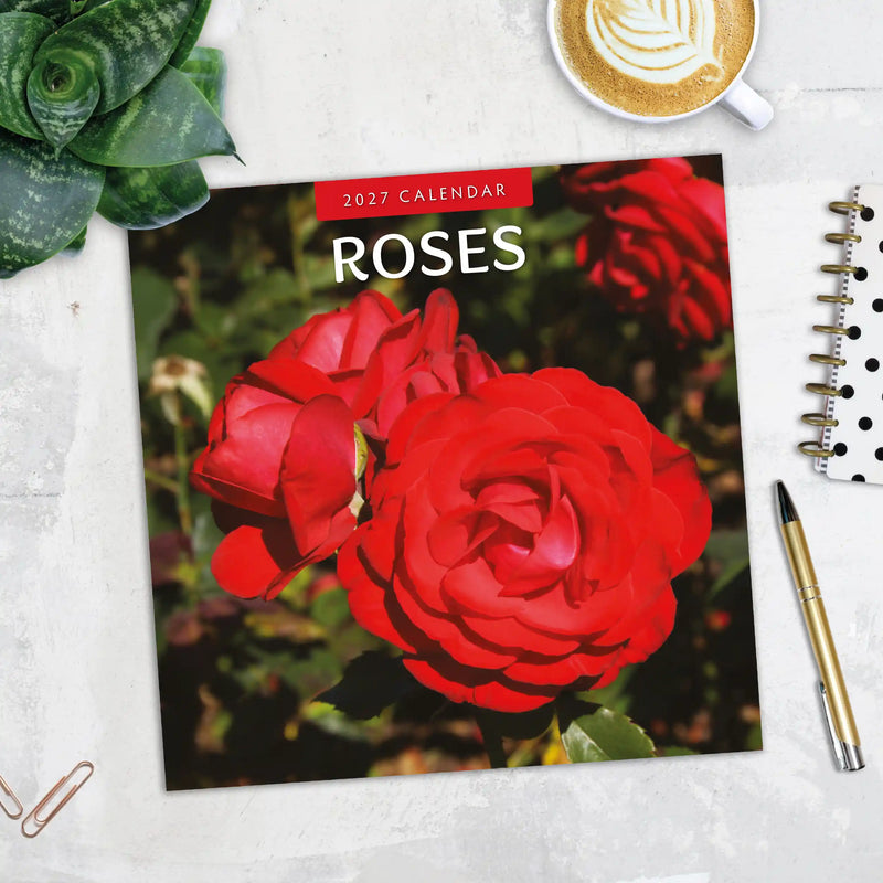 2027 Square Wall Calendar Roses image 5