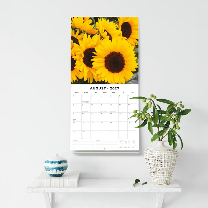 2027 Square Wall Calendar Sunflowers image 6