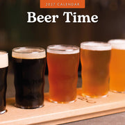 2027 Beer Time square wall calendar with beer-themed imagery – thumbnail
