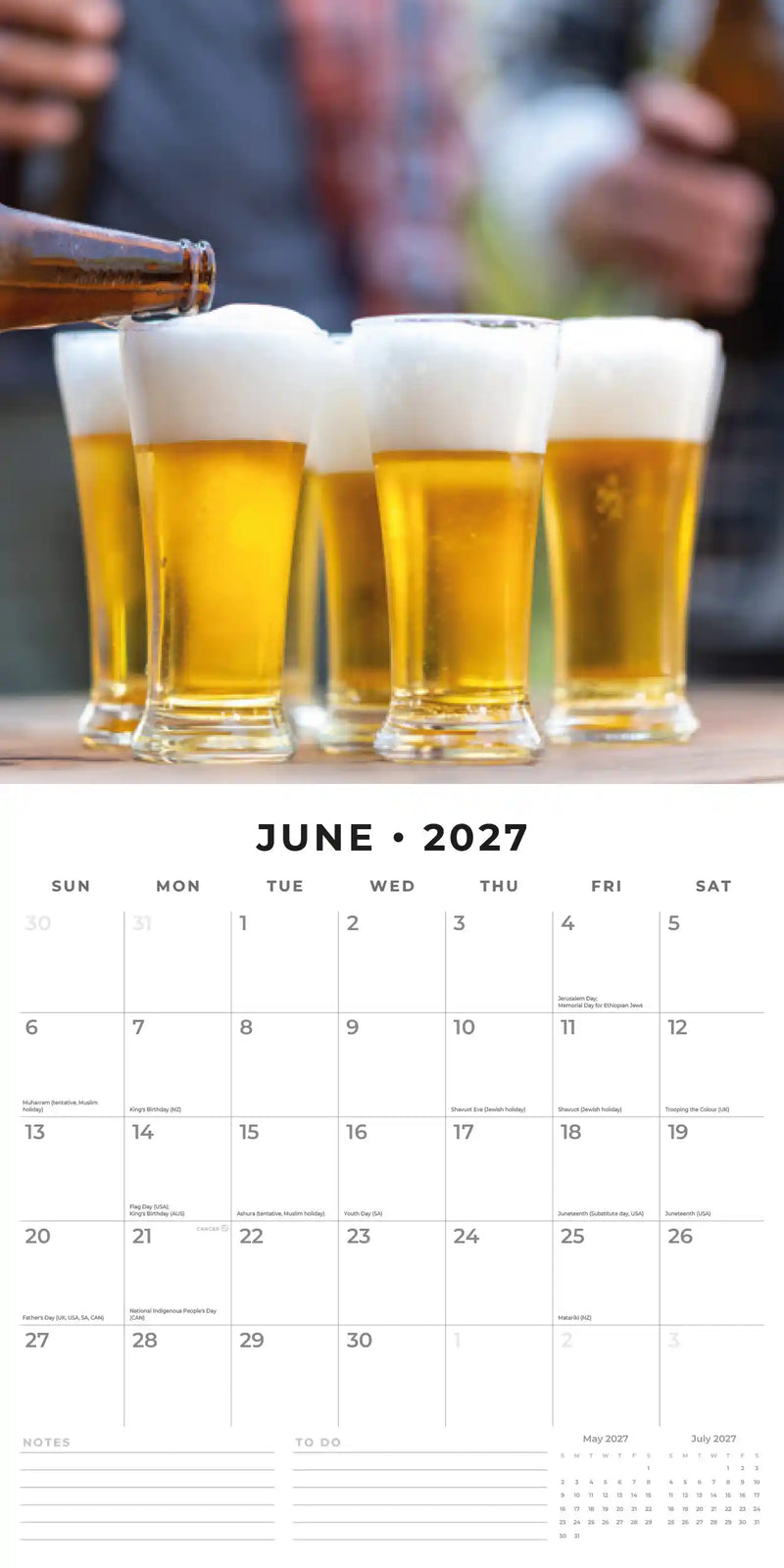2027 Square Wall Calendar Beer Time image 4