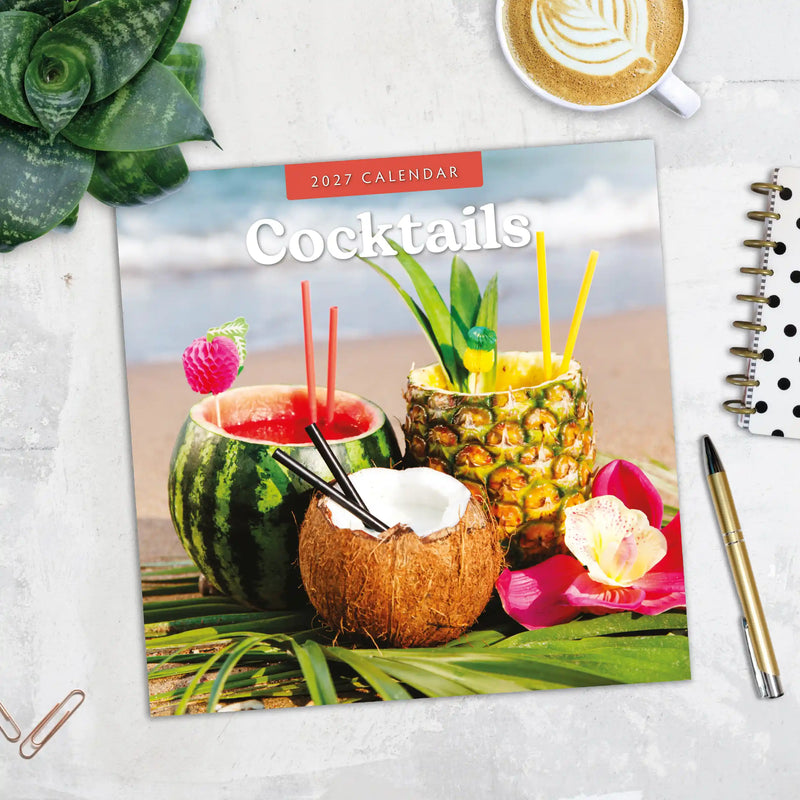 2027 Square Wall Calendar Cocktails image 5