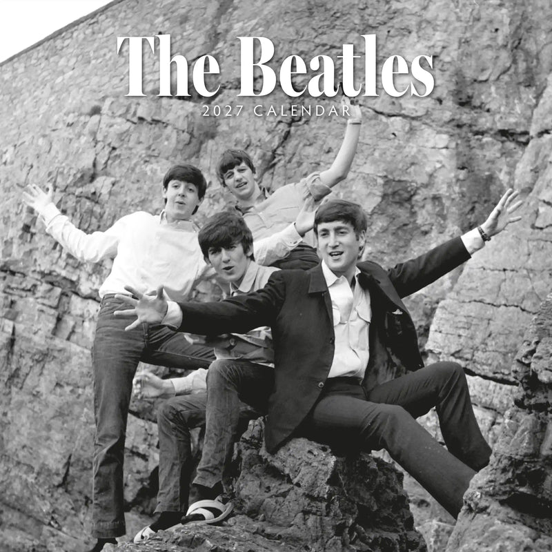 2027 The Beatles square wall calendar with music-themed imagery