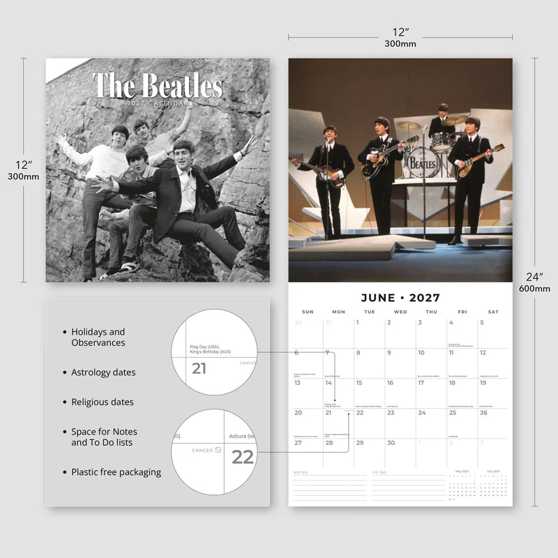2027 Square Wall Calendar The Beatles image 3