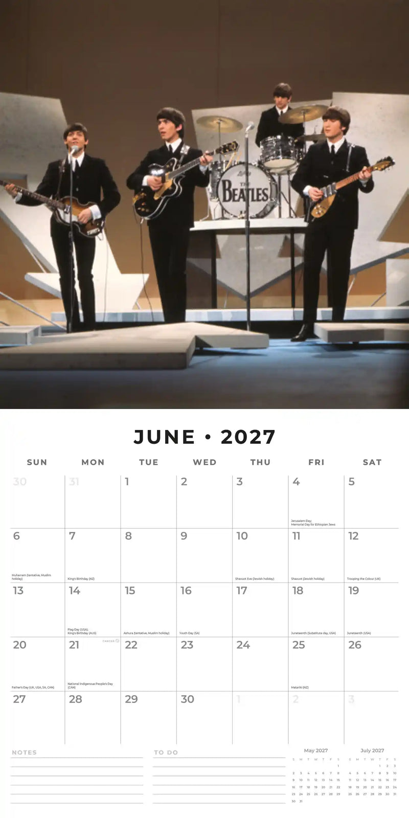 2027 Square Wall Calendar The Beatles image 4