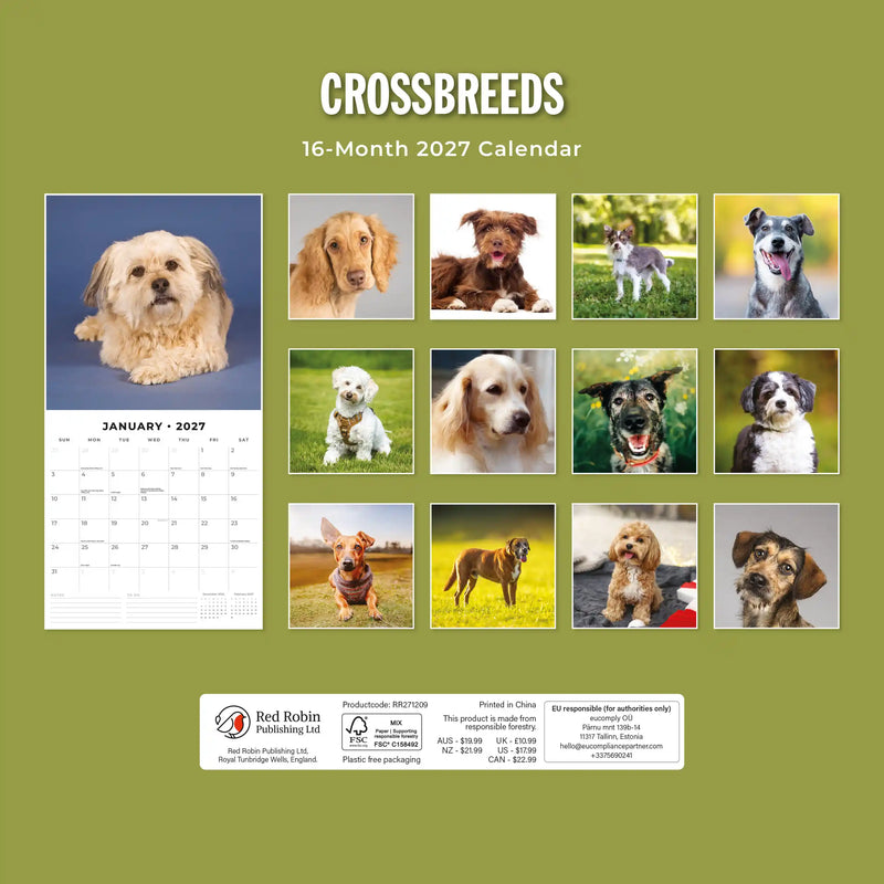 2027 Square Wall Calendar Crossbreeds image 2