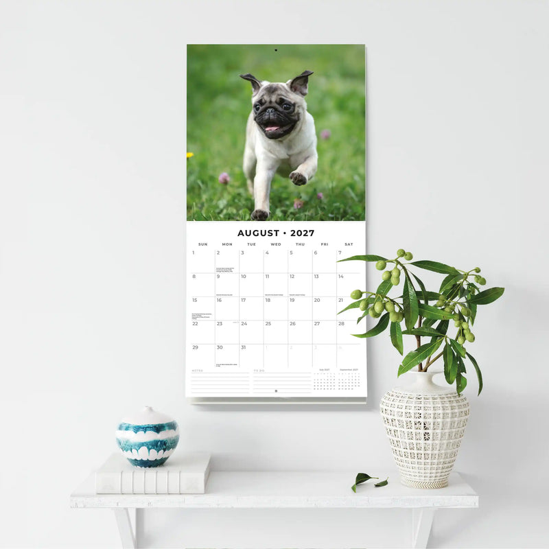 2027 Square Wall Calendar Pugs image 6