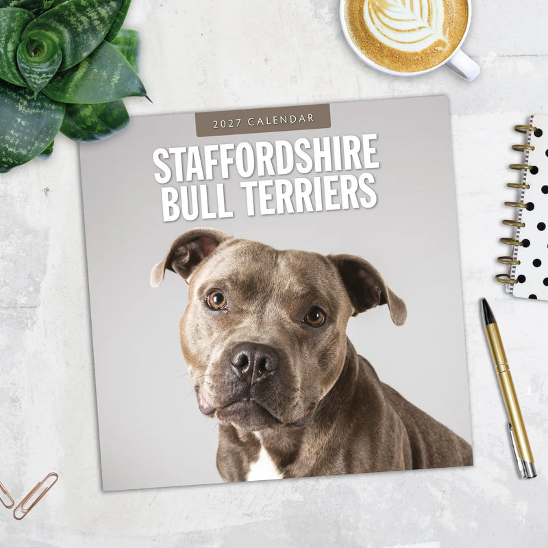2027 Square Wall Calendar Staffordshire Bull Terriers image 5