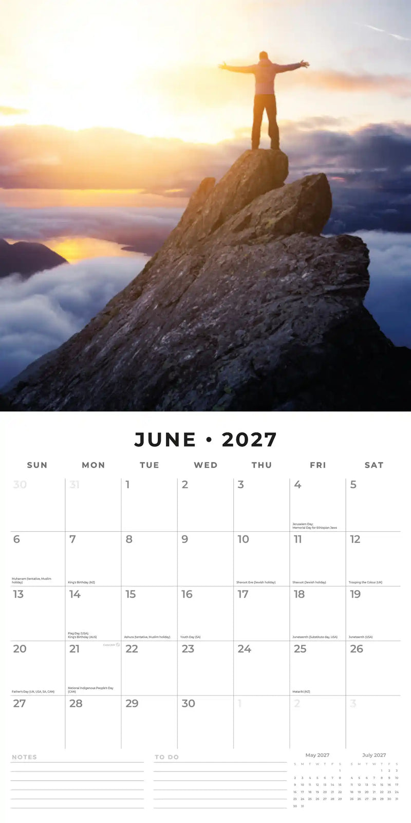 2027 Square Wall Calendar Motivation image 4
