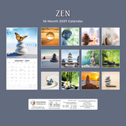 2027 Square Wall Calendar Zen image 2 – thumbnail
